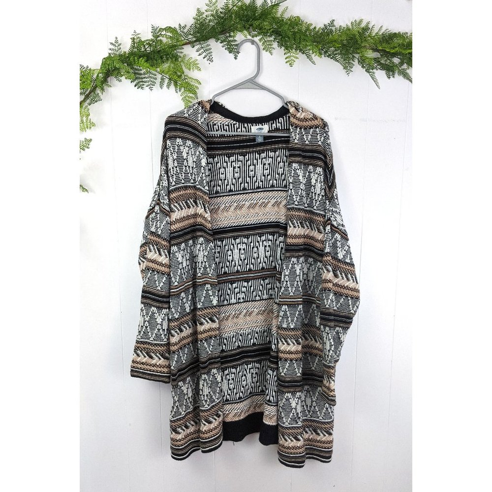 Old Navy Women's Jacquard Cardi-Coat Diamond Geo